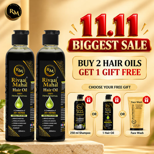 11.11 Mega Sale — Buy 2 Hair Oils, Get Your Favourite Gift FREE! 🎁